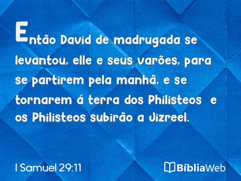I Samuel 29:11 em imagem para compartilhar