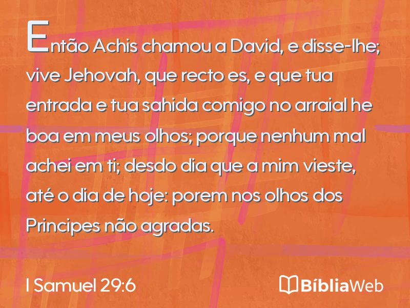 I Samuel 29:6 em imagem para compartilhar