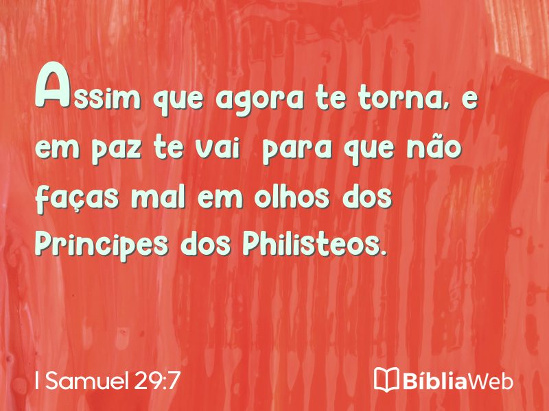 I Samuel 29:7 em imagem para compartilhar