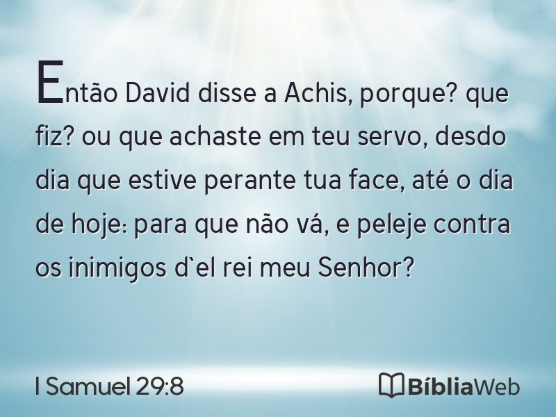 I Samuel 29:8 em imagem para compartilhar