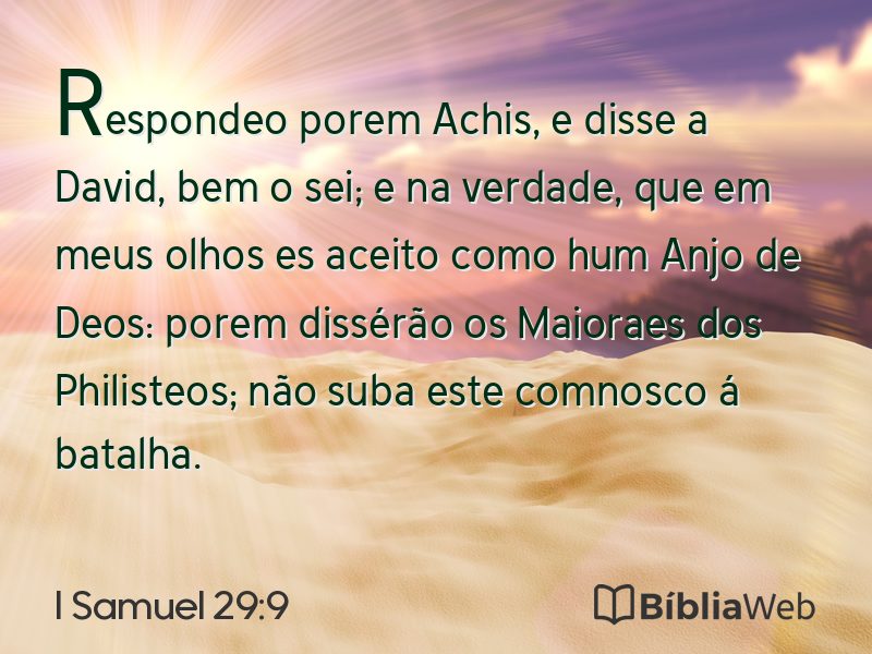 I Samuel 29:9 em imagem para compartilhar