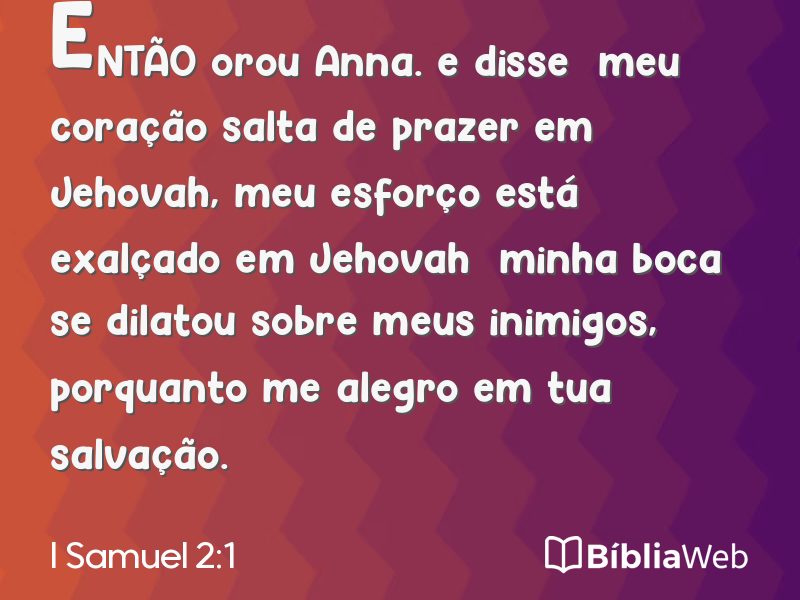 I Samuel 2:1 em imagem para compartilhar