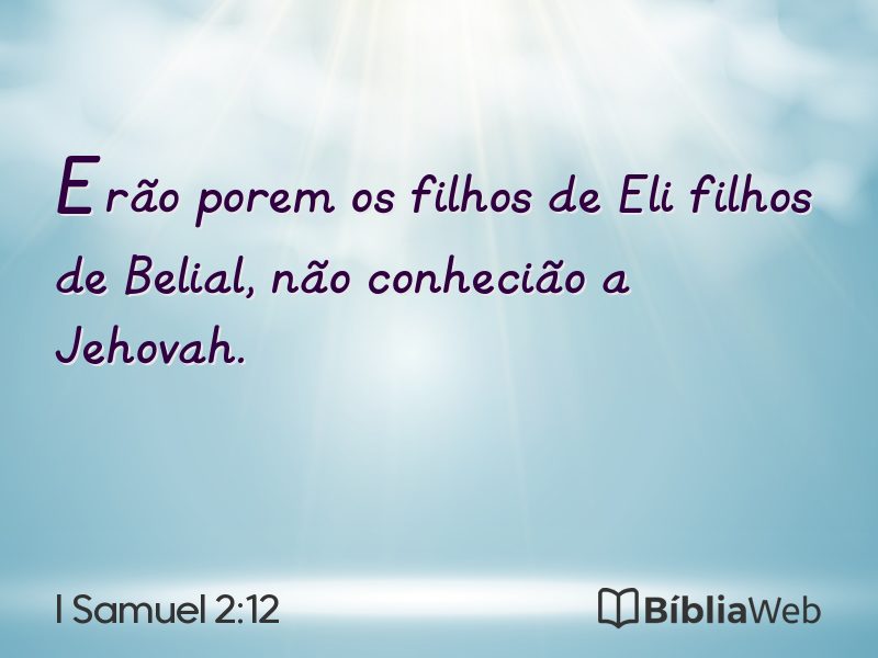 I Samuel 2:12 em imagem para compartilhar