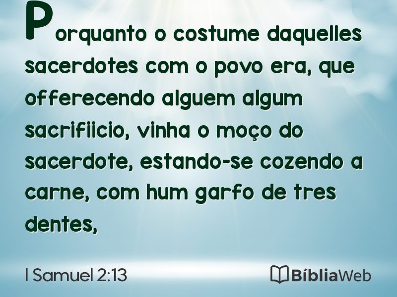 I Samuel 2:13 em imagem para compartilhar