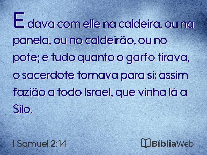 I Samuel 2:14 em imagem para compartilhar