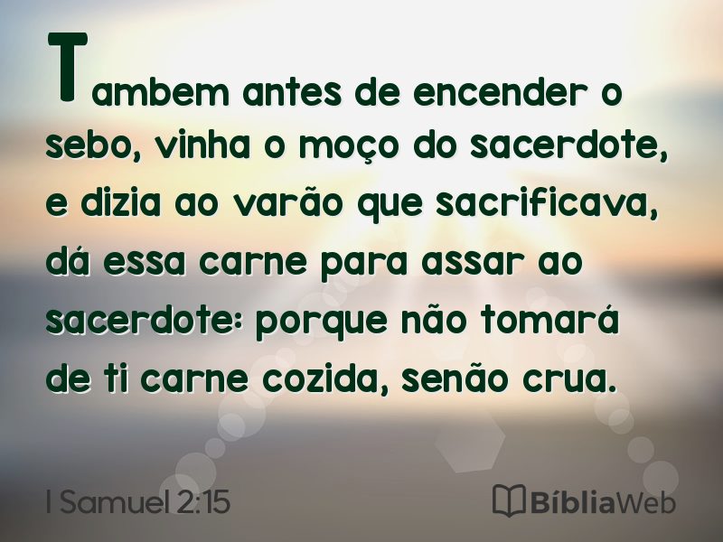 I Samuel 2:15 em imagem para compartilhar