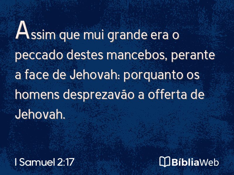 I Samuel 2:17 em imagem para compartilhar