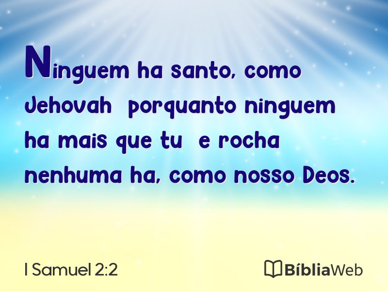 I Samuel 2:2 em imagem para compartilhar
