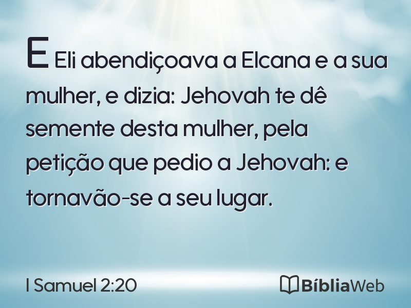 I Samuel 2:20 em imagem para compartilhar