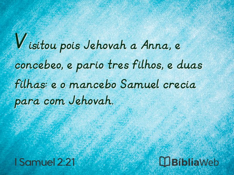 I Samuel 2:21 em imagem para compartilhar