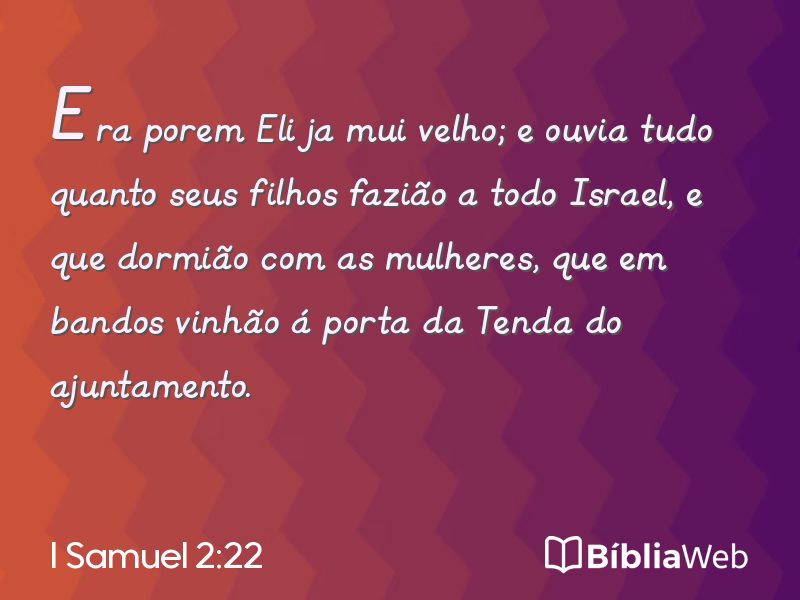 I Samuel 2:22 em imagem para compartilhar