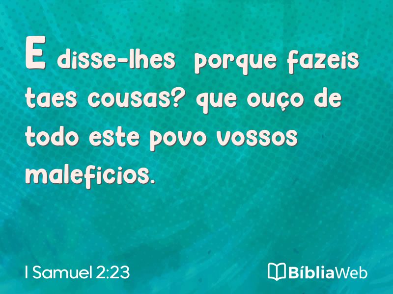 I Samuel 2:23 em imagem para compartilhar