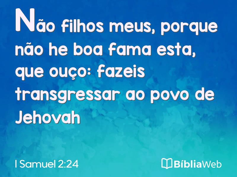 I Samuel 2:24 em imagem para compartilhar