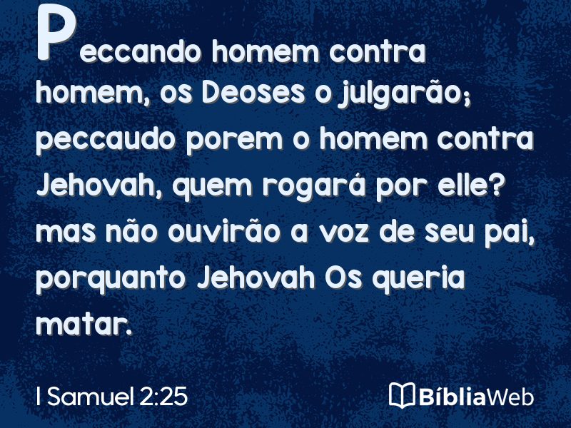 I Samuel 2:25 em imagem para compartilhar
