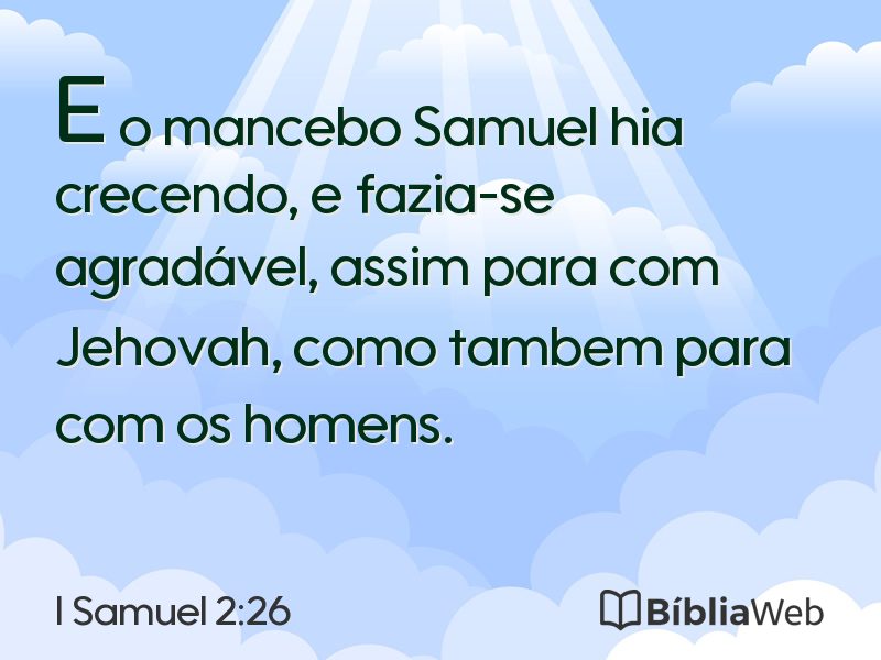 I Samuel 2:26 em imagem para compartilhar