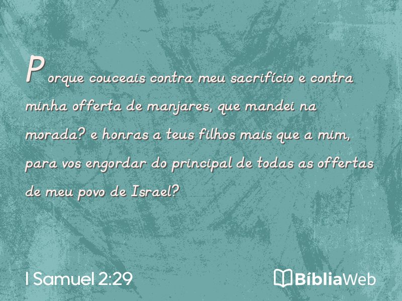 I Samuel 2:29 em imagem para compartilhar