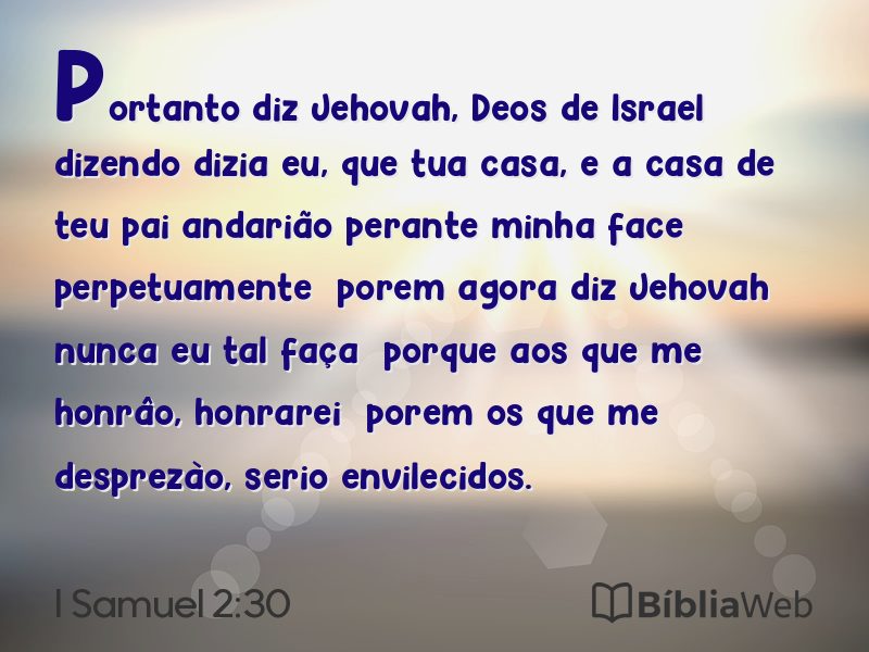 I Samuel 2:30 em imagem para compartilhar
