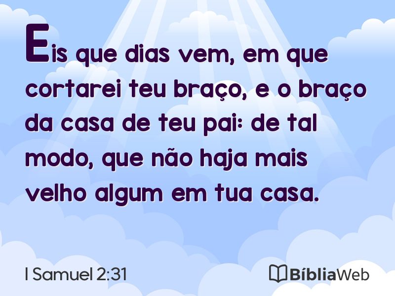 I Samuel 2:31 em imagem para compartilhar
