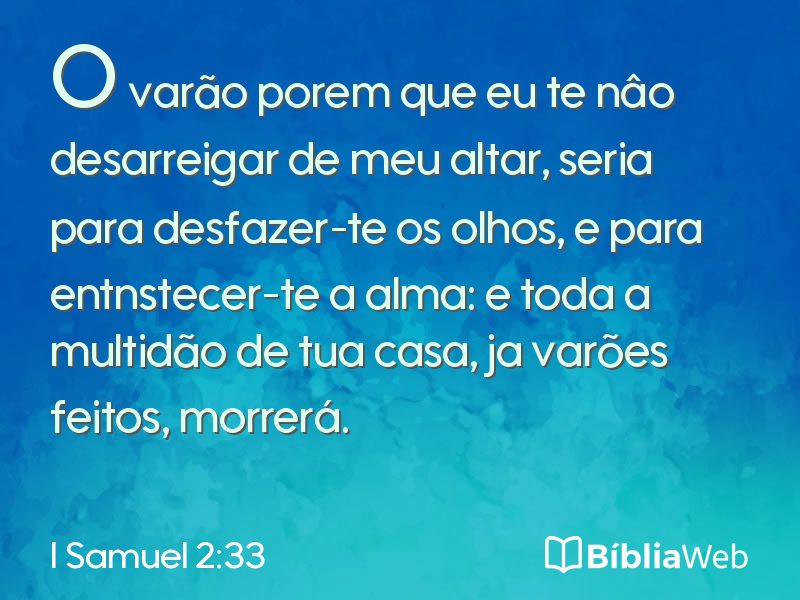 I Samuel 2:33 em imagem para compartilhar