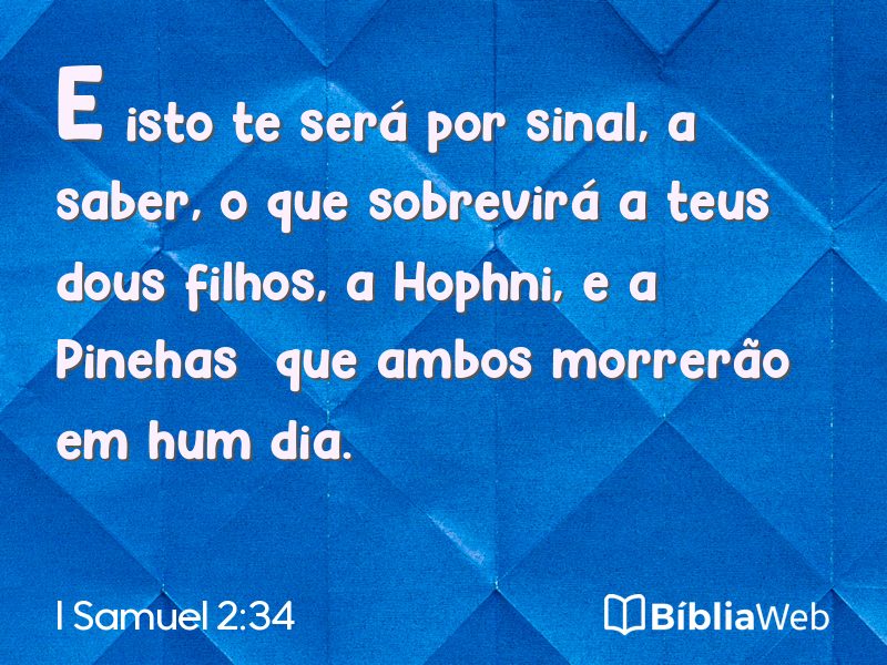 I Samuel 2:34 em imagem para compartilhar