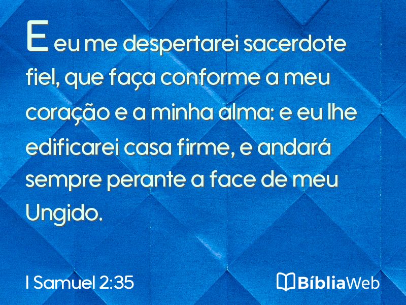 I Samuel 2:35 em imagem para compartilhar