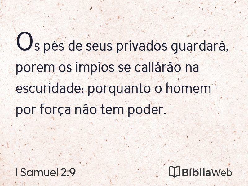 I Samuel 2:9 em imagem para compartilhar