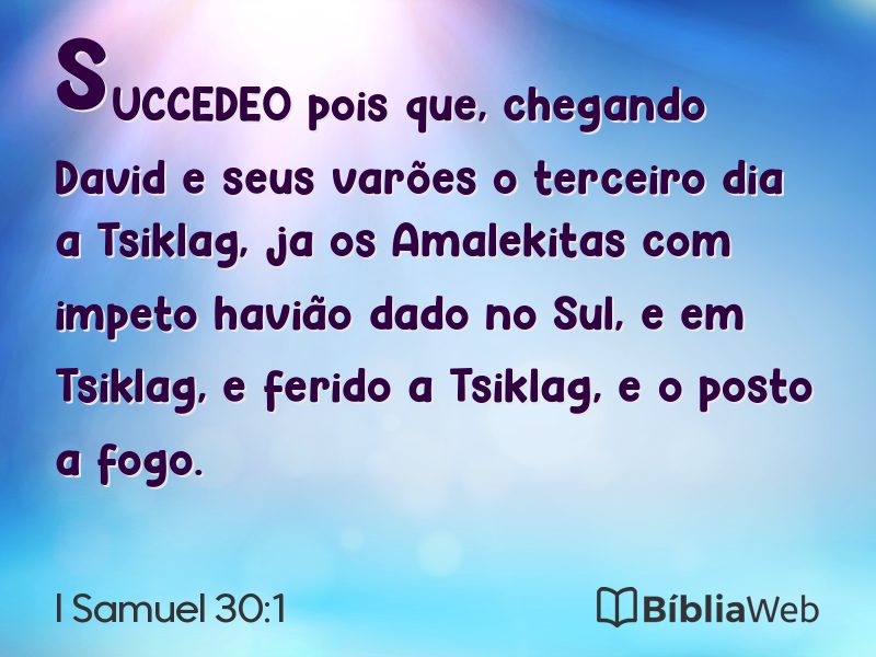 I Samuel 30:1 em imagem para compartilhar