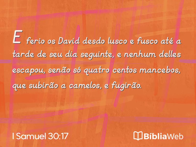I Samuel 30:17 em imagem para compartilhar