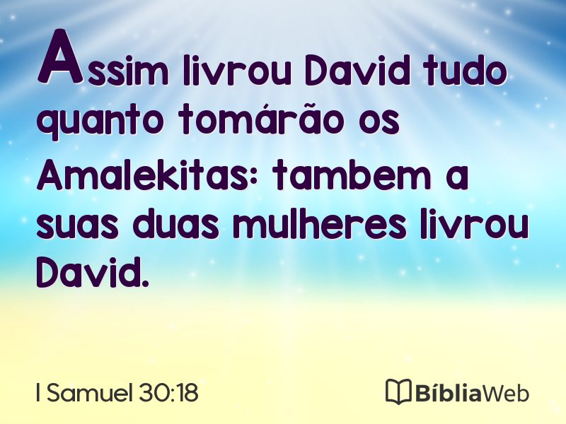 I Samuel 30:18 em imagem para compartilhar