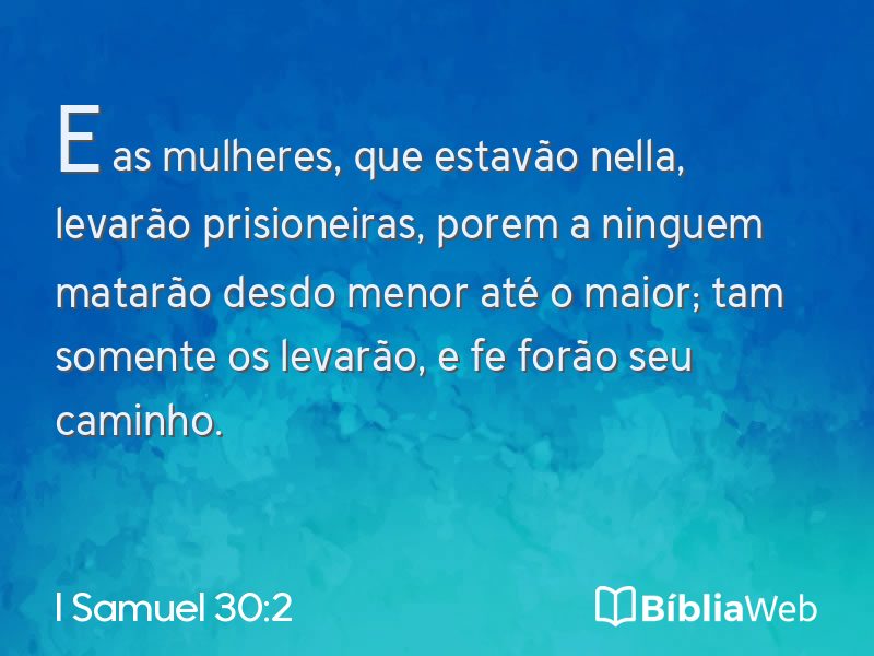 I Samuel 30:2 em imagem para compartilhar