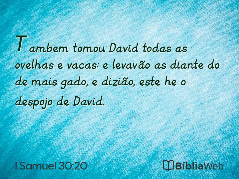 I Samuel 30:20 em imagem para compartilhar
