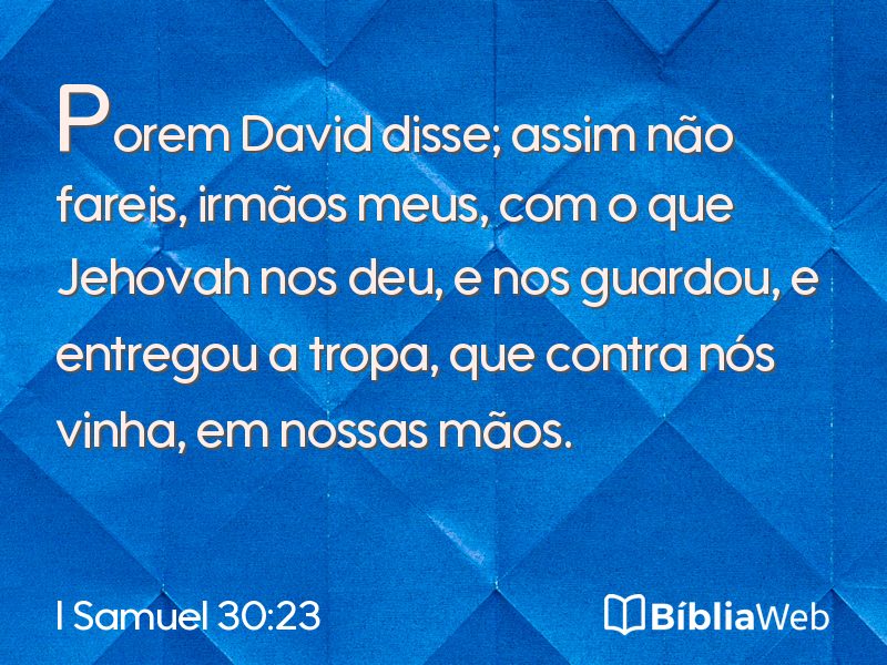 I Samuel 30:23 em imagem para compartilhar