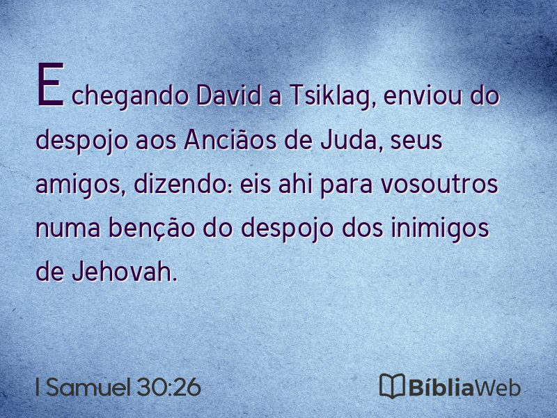 I Samuel 30:26 em imagem para compartilhar