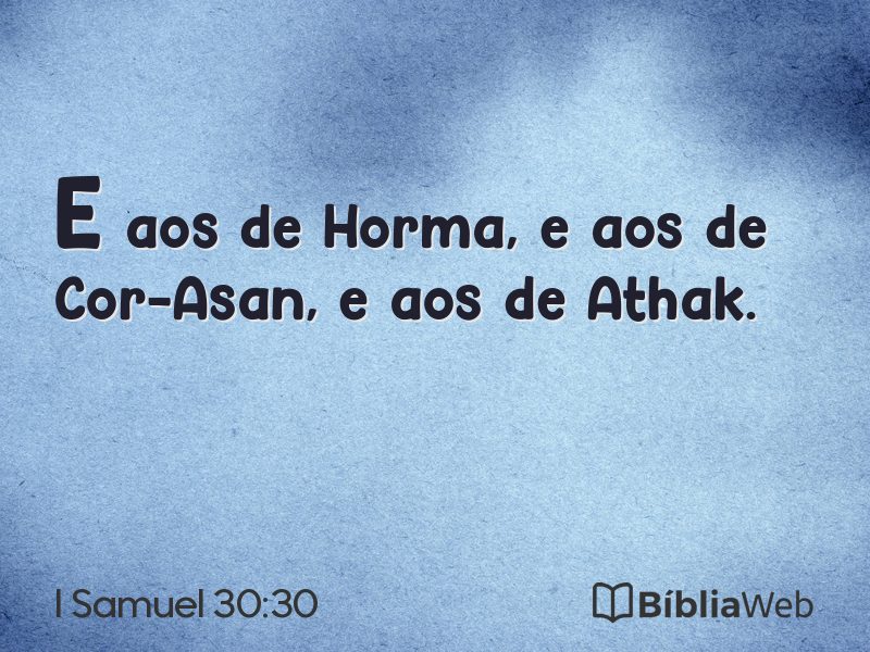 I Samuel 30:30 em imagem para compartilhar