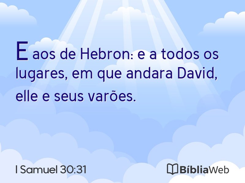 I Samuel 30:31 em imagem para compartilhar