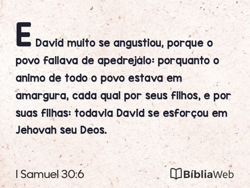 I Samuel 30:6 em imagem para compartilhar