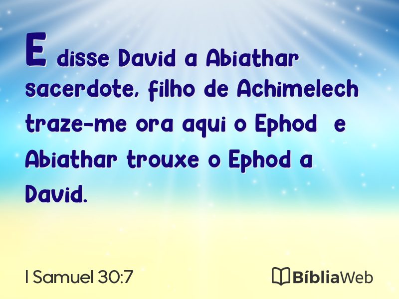 I Samuel 30:7 em imagem para compartilhar