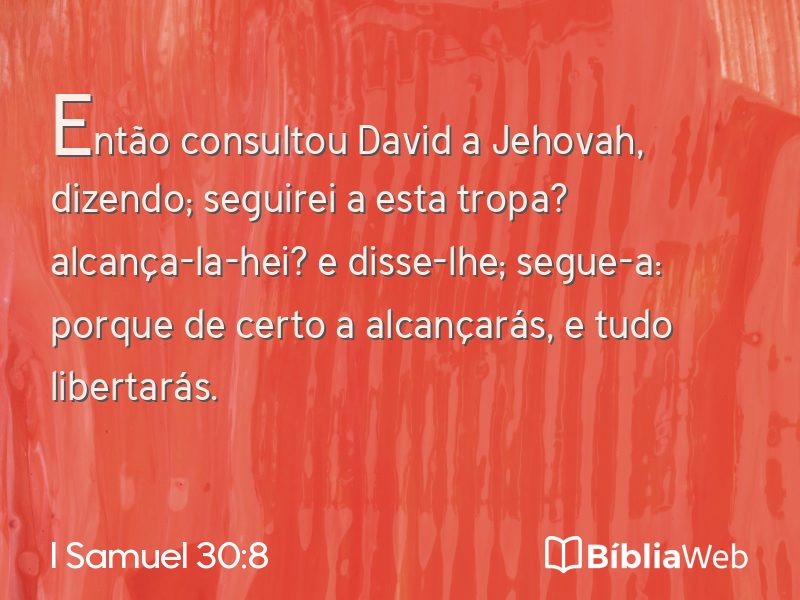 I Samuel 30:8 em imagem para compartilhar