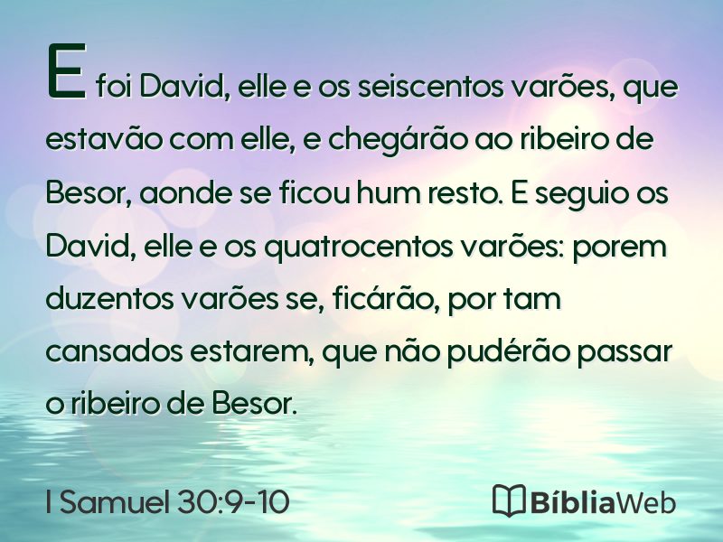 I Samuel 30:9-10 em imagem para compartilhar