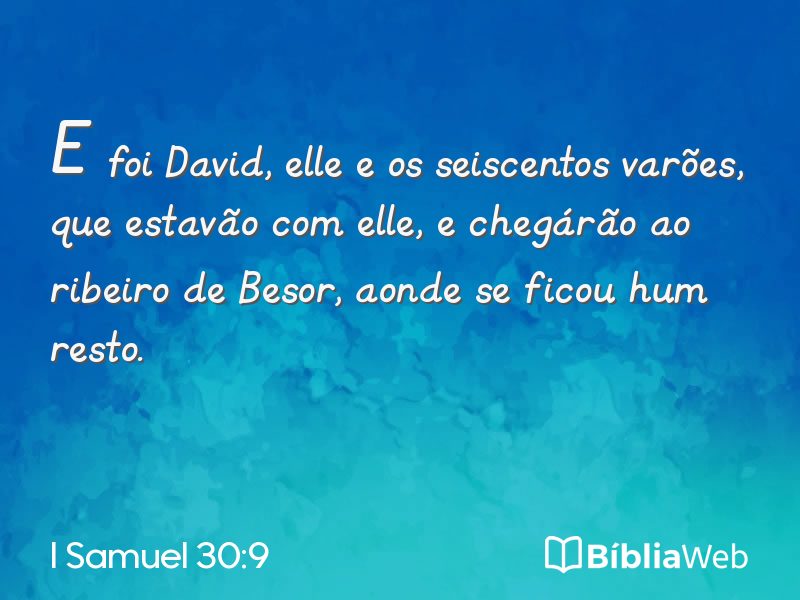 I Samuel 30:9 em imagem para compartilhar