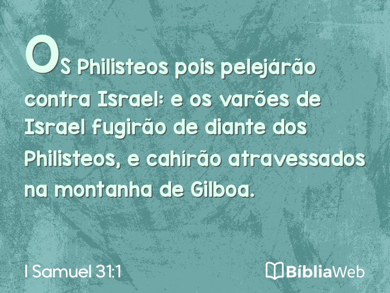 I Samuel 31:1 em imagem para compartilhar