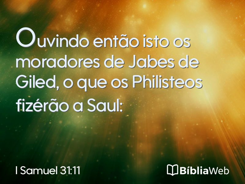 I Samuel 31:11 em imagem para compartilhar
