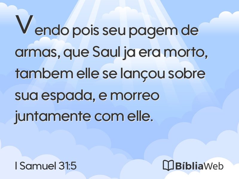 I Samuel 31:5 em imagem para compartilhar