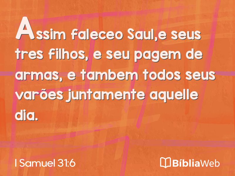I Samuel 31:6 em imagem para compartilhar