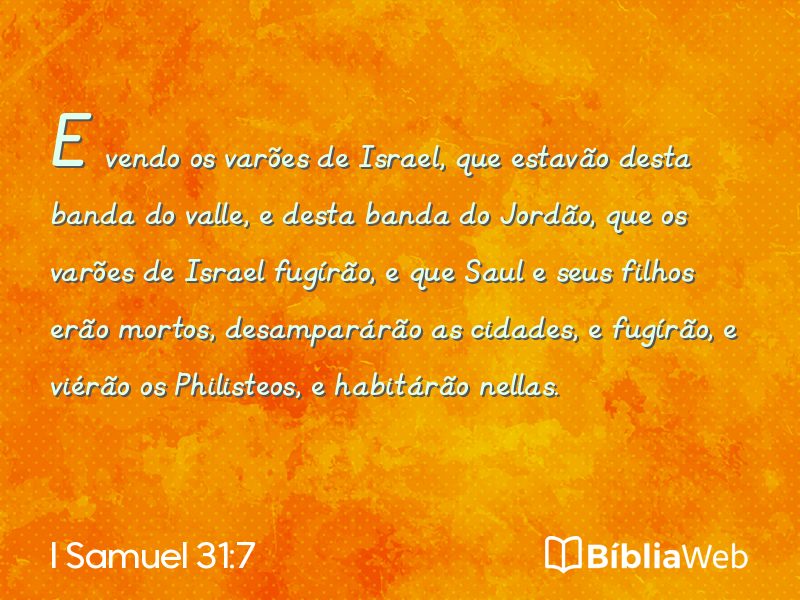 I Samuel 31:7 em imagem para compartilhar