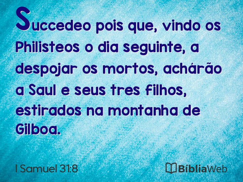 I Samuel 31:8 em imagem para compartilhar