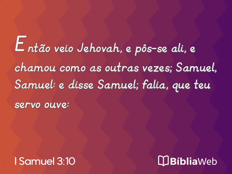 I Samuel 3:10 em imagem para compartilhar