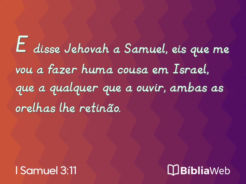 I Samuel 3:11 em imagem para compartilhar