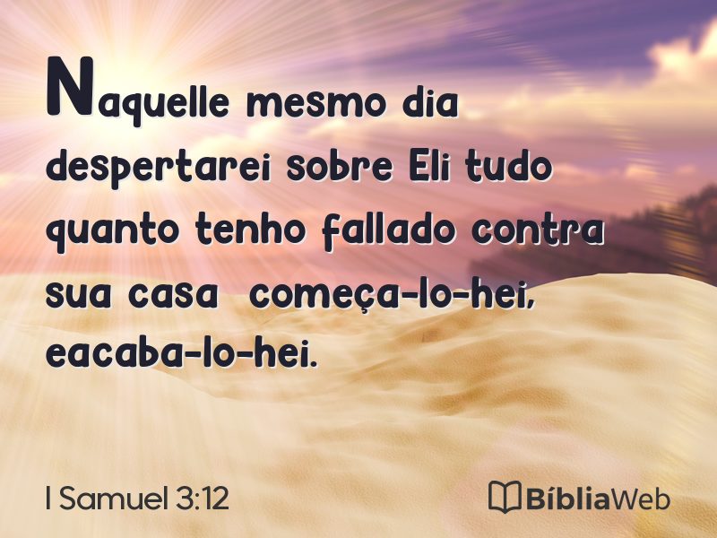 I Samuel 3:12 em imagem para compartilhar