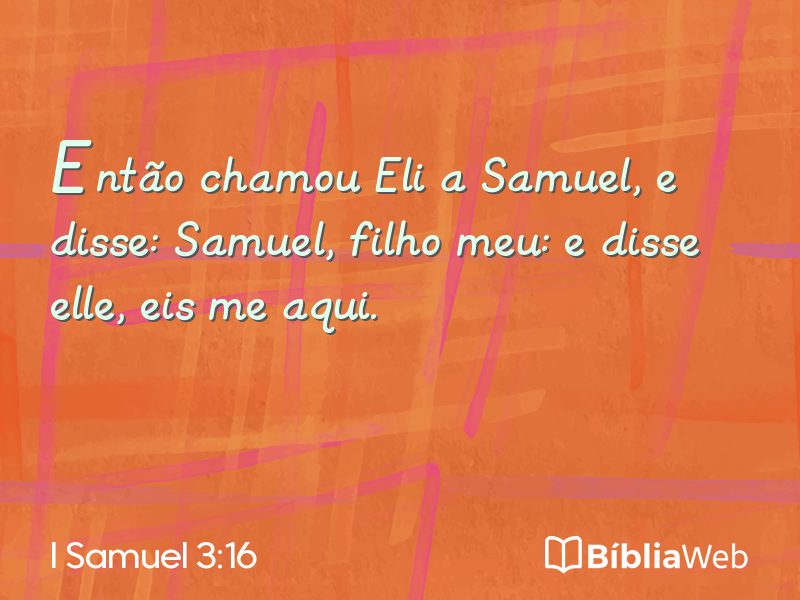 I Samuel 3:16 em imagem para compartilhar